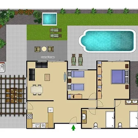 Willa Playa Blanca Sleeps 4 Pool Air Con Wifi